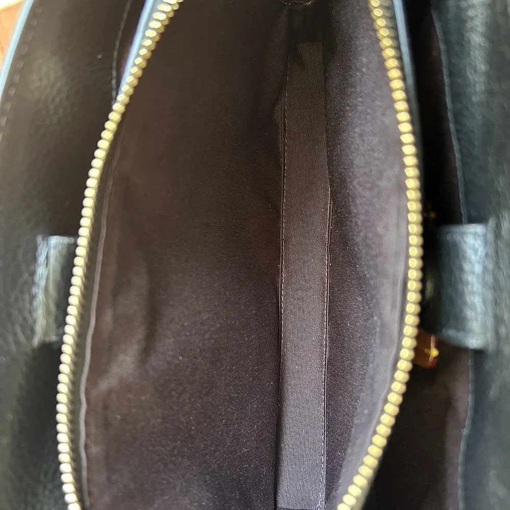 Coach Savannah Small Black Pebbled Leather Satchel Shoulder Bag Excellent - Picture 10 of 16